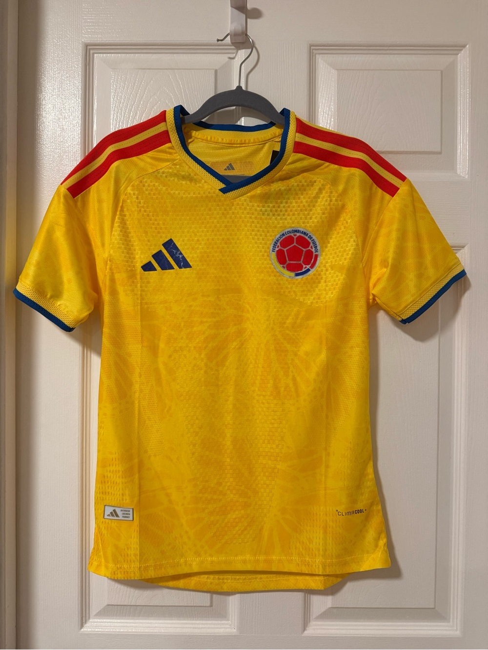 NWT Adidas Adult Colombia Home Soccer Jersey - Yellow